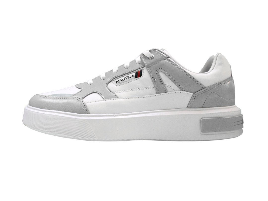 Tenis Nautica Blym Blanco y Gris para Hombre