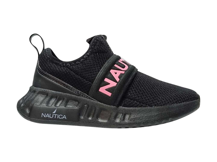 Tenis Nautica Negro Rosa para Nina