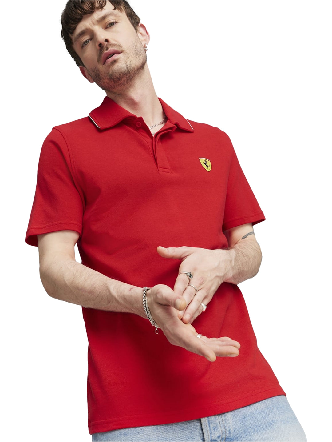 Playera Polo PUMA Scuderia Ferrari Rosso Corsa para Hombre