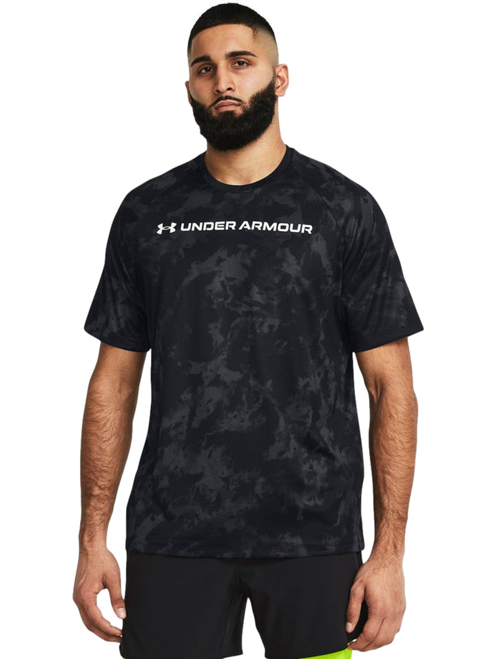 Playera Under Armour Tech ABC Camo Negro para Hombre