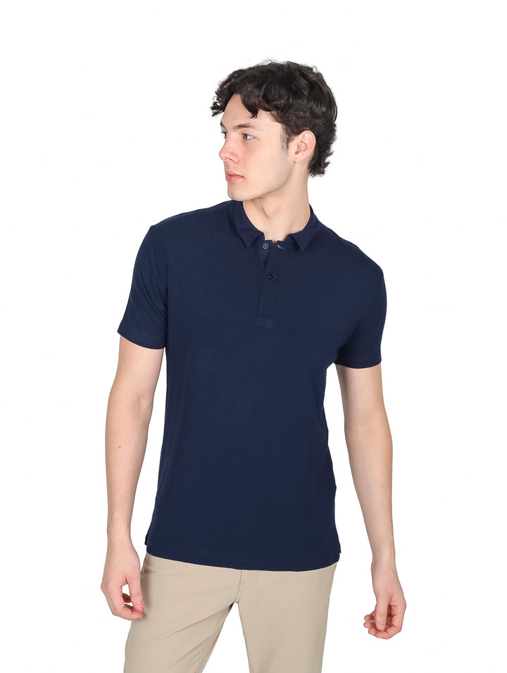 Playera Polo Authentic Lyon Color Marino para Hombre