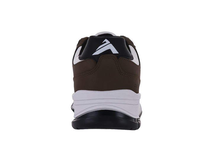 Tenis Clasben Bowery en color blanco militar con detalles en negro y suela blanca.
