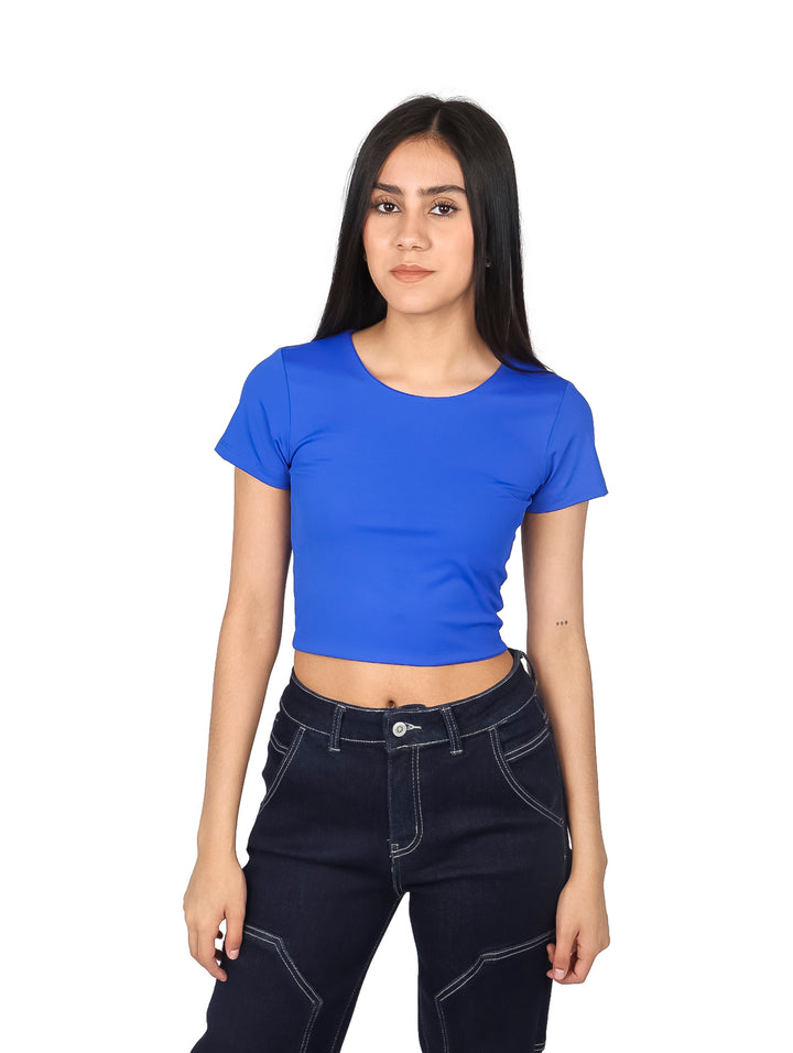 Blusa London Fashion Azul Rey para Mujer