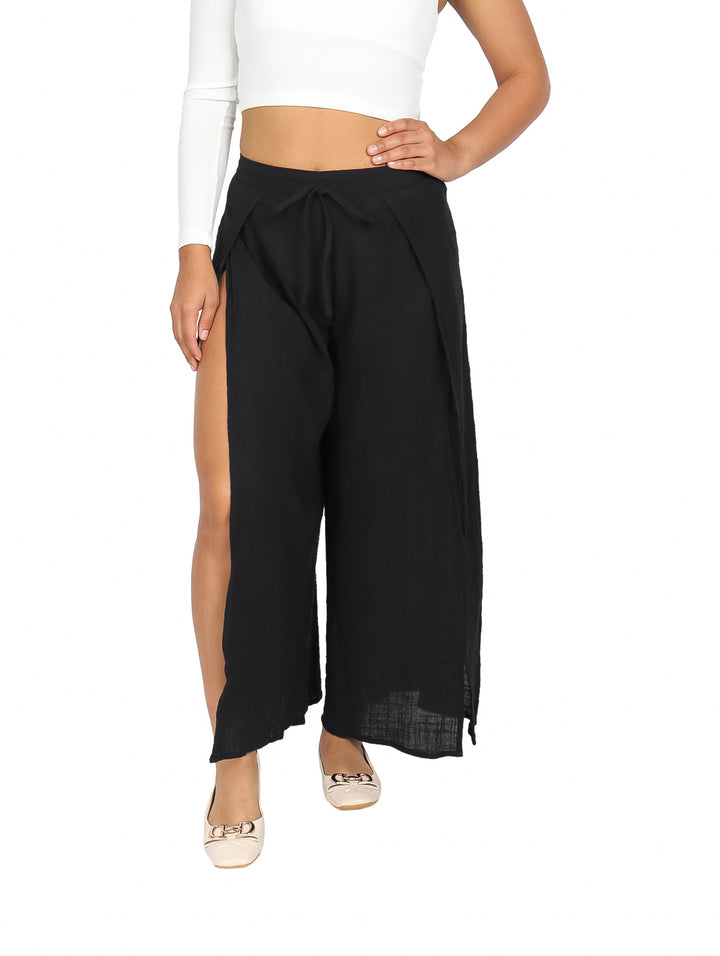 Pantalón ATOK Negro con Abertura para Mujer