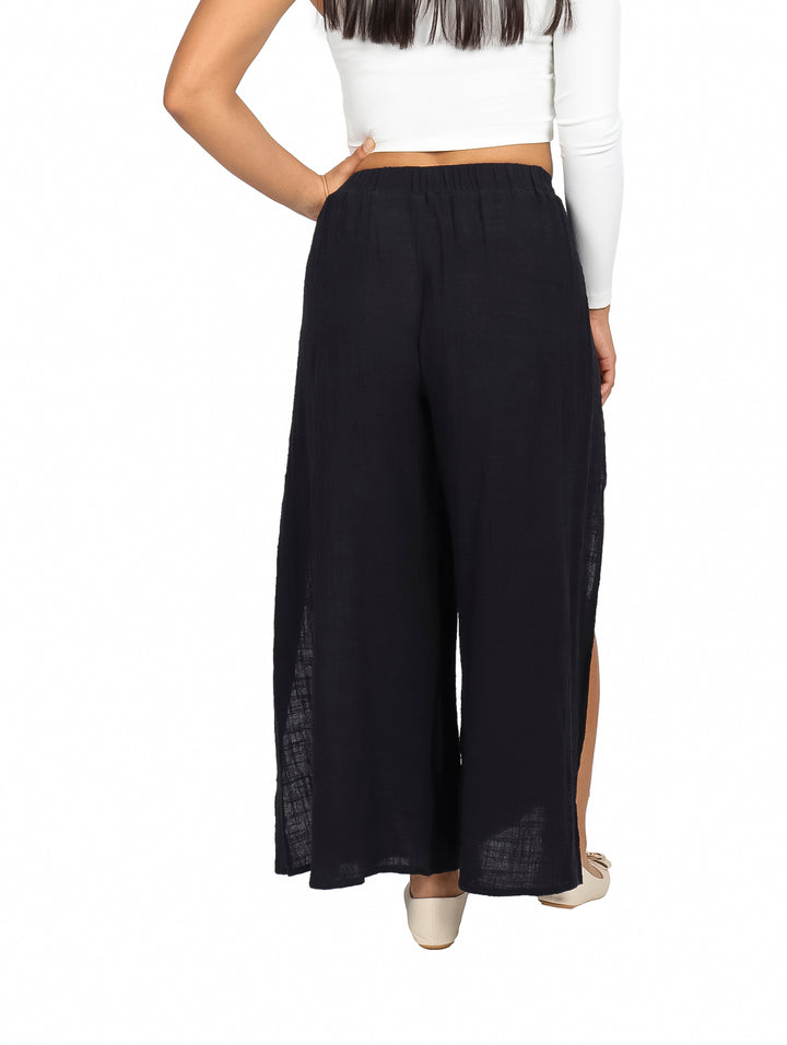 Pantalón ATOK Negro con Abertura para Mujer