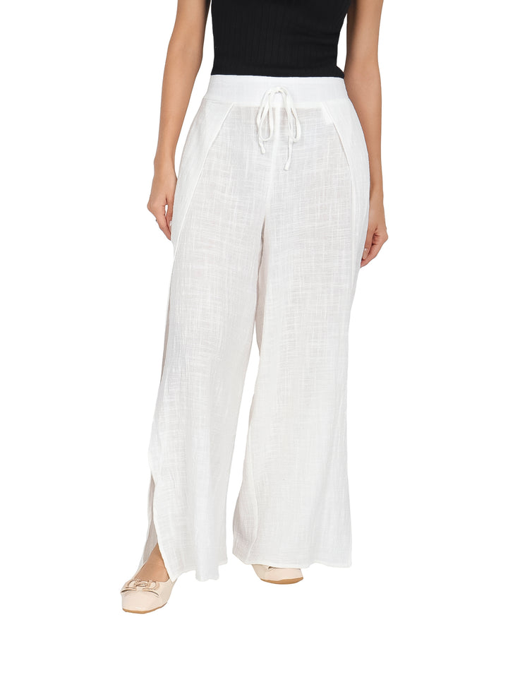 Pantalón ATOK Blanco con Abertura para Mujer