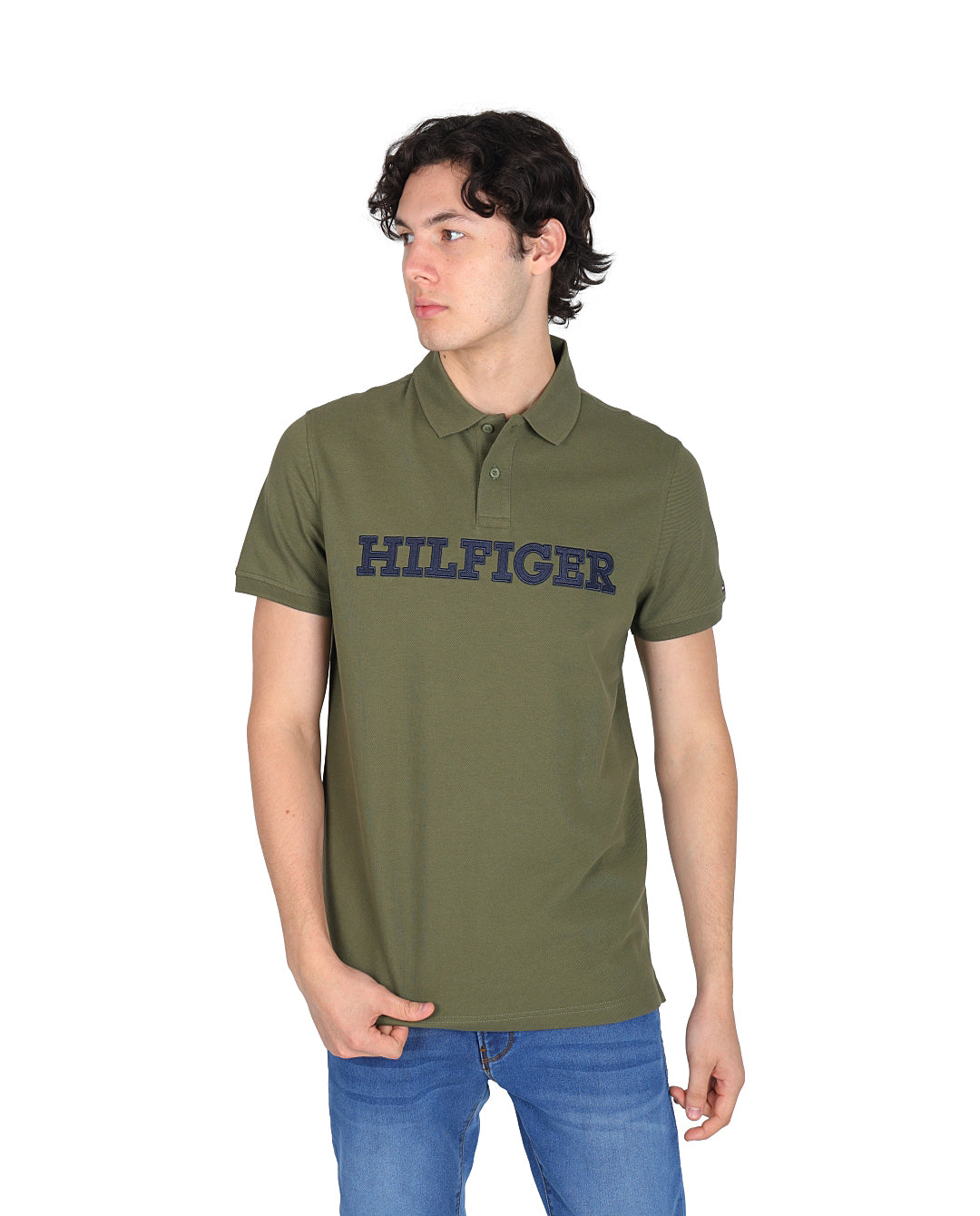Playera Polo Tommy Hilfiger Verde Oliva para Hombre