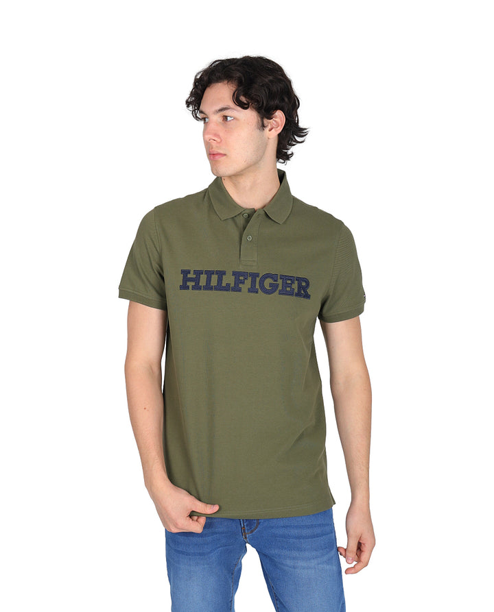 Playera Polo Tommy Hilfiger Verde Oliva para Hombre