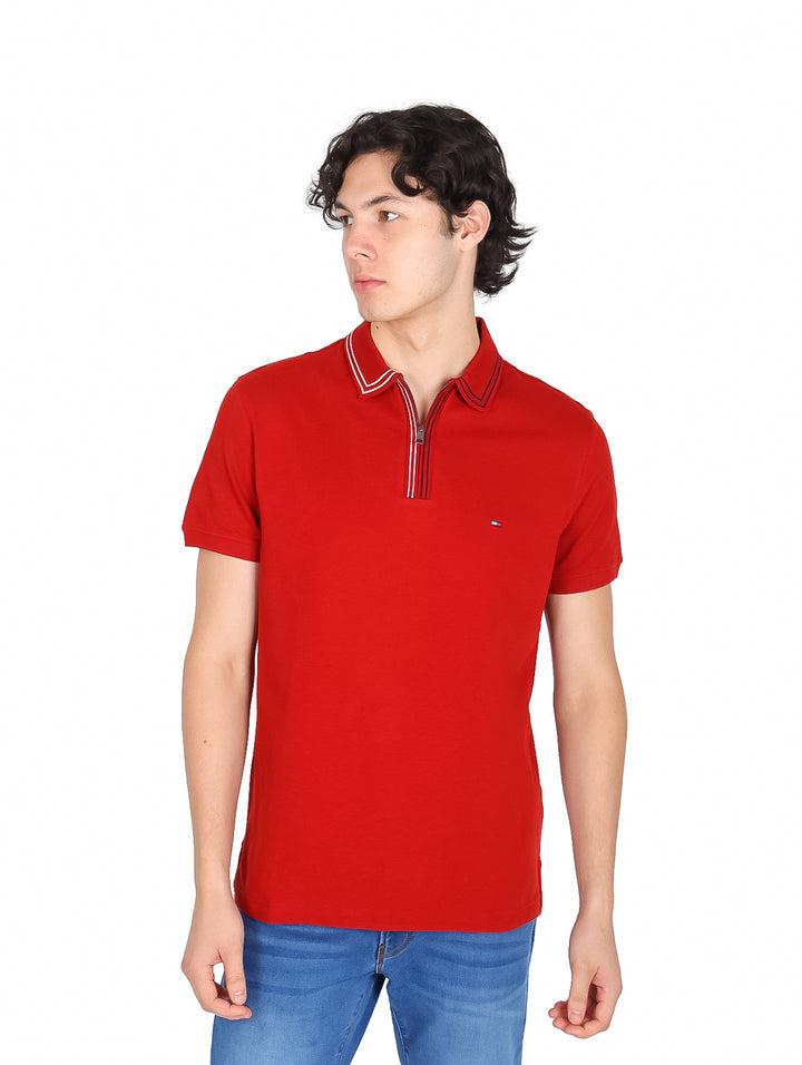 Playera Polo Tommy Hilfiger Color Rojo Magma para Hombre