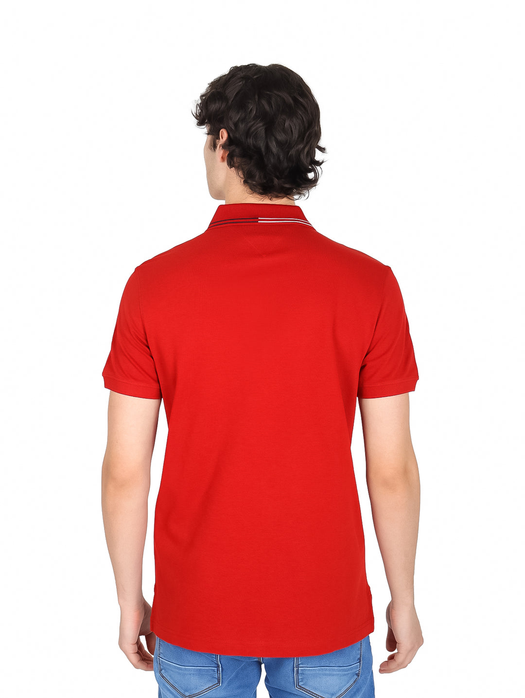 Playera Polo Tommy Hilfiger Color Rojo Magma para Hombre