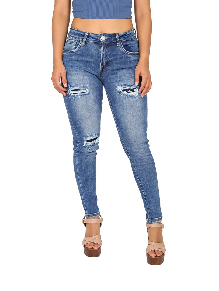 Jeans Skinny NYD Color Doble Stone para Mujer