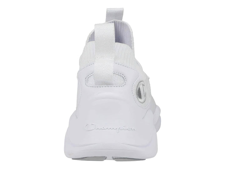 Tenis deportivos Champion color blanco con suela gruesa y tejido transpirable.