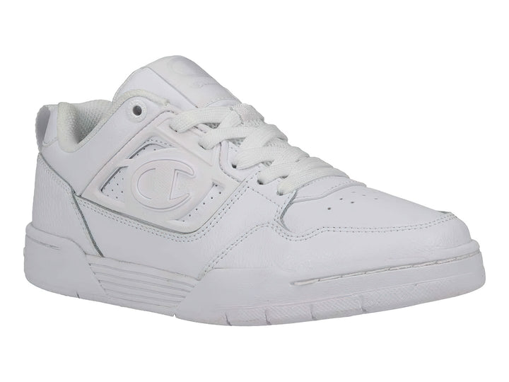 Tenis deportivos Champion color blanco total, diseño de corte bajo con logotipo en el lateral y suela robusta.
