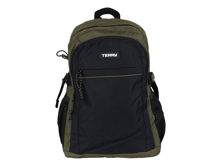 Mochila Terry Verde Militar y Negro para Hombre