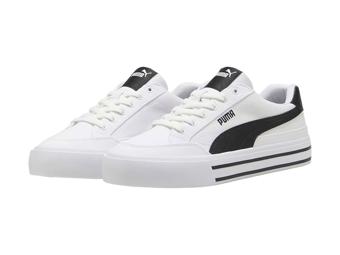 Tenis PUMA Court Classic Vulc Blanco y Negro para Hombre