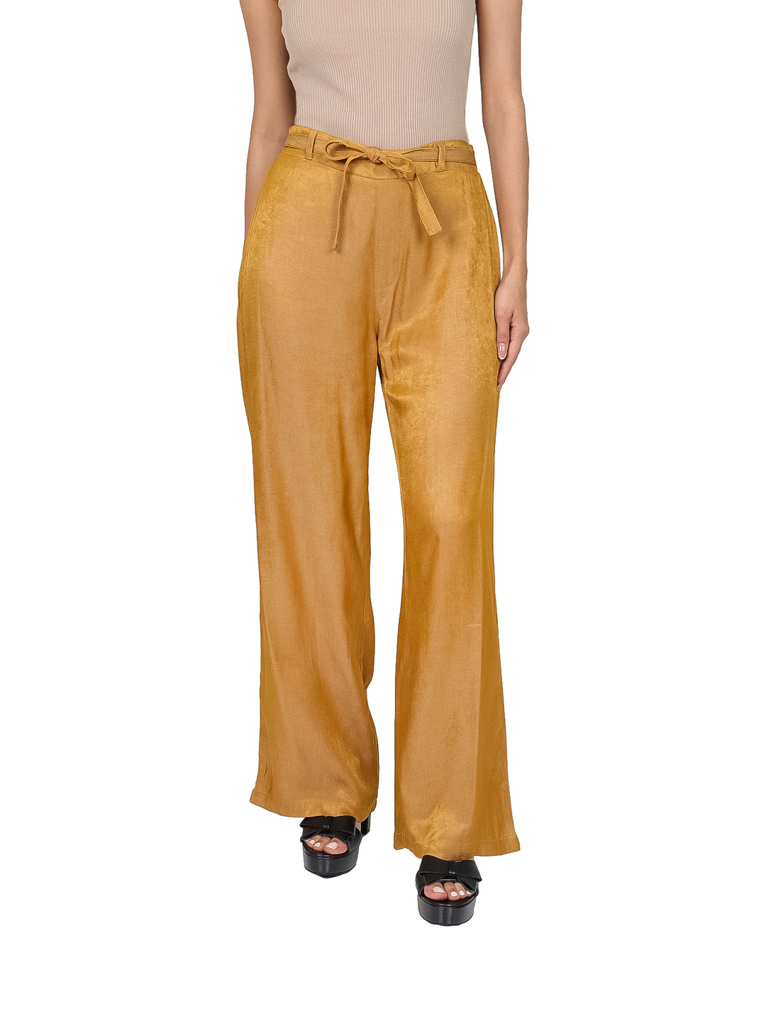 Pantalón ATOK Pierna Ancha Color Camel