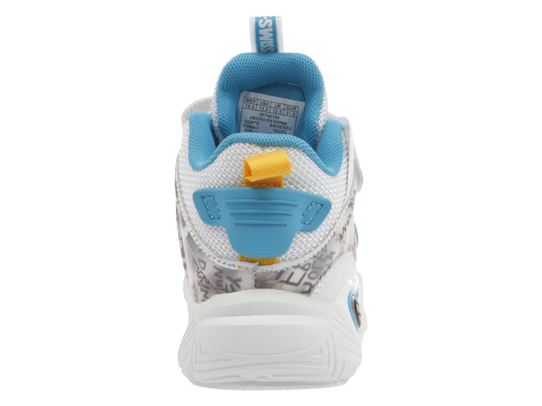 Tenis K-Swiss Cosmo para Niño Color Blanco y Turquesa