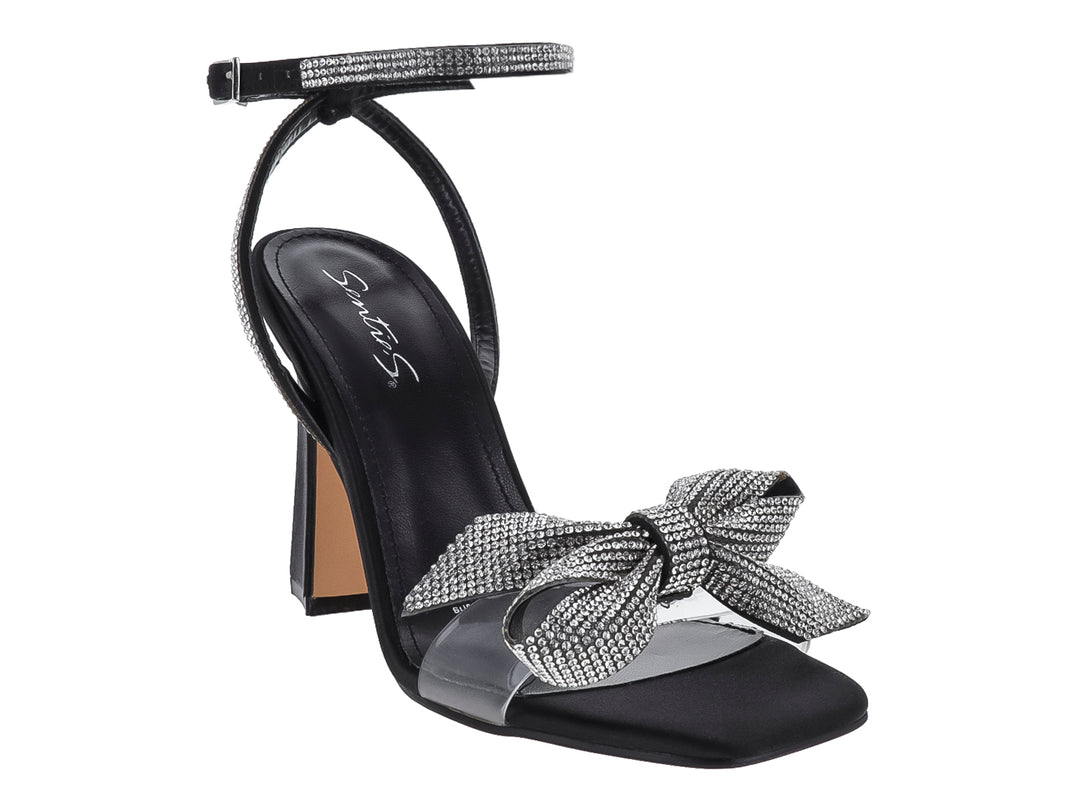 Zapatillas Senties Raso Negro para Mujer