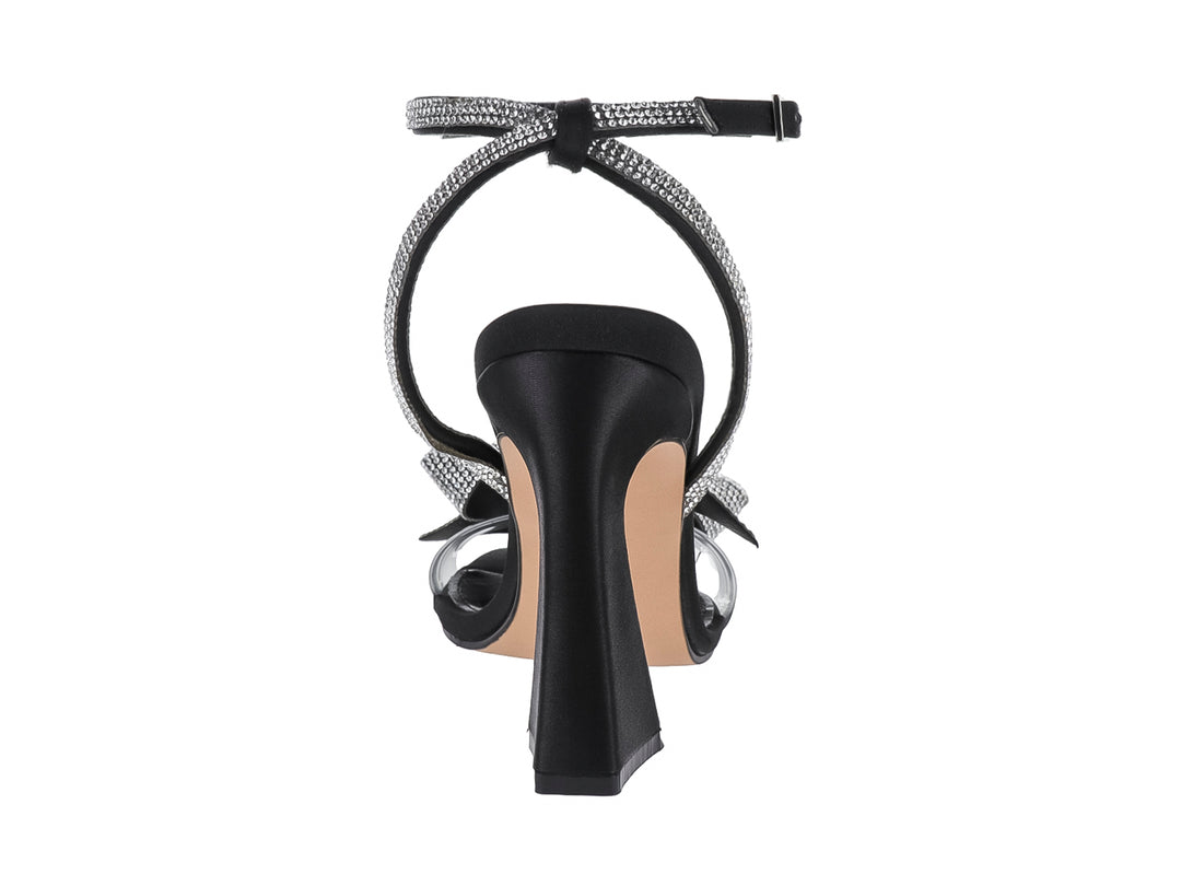 Zapatillas Senties Raso Negro para Mujer