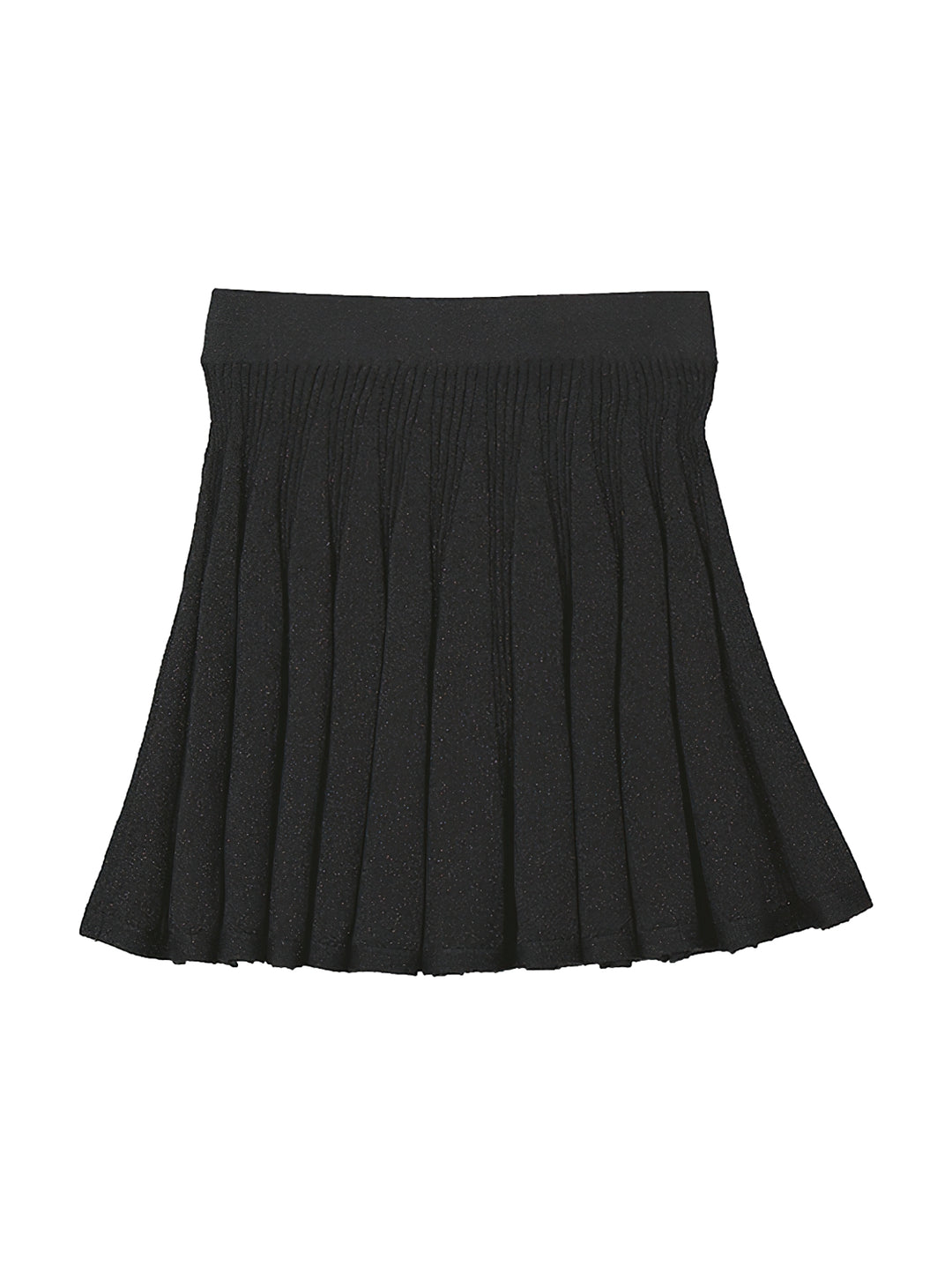 Falda negra de tricot plisada para niña de la marca Mayoral.