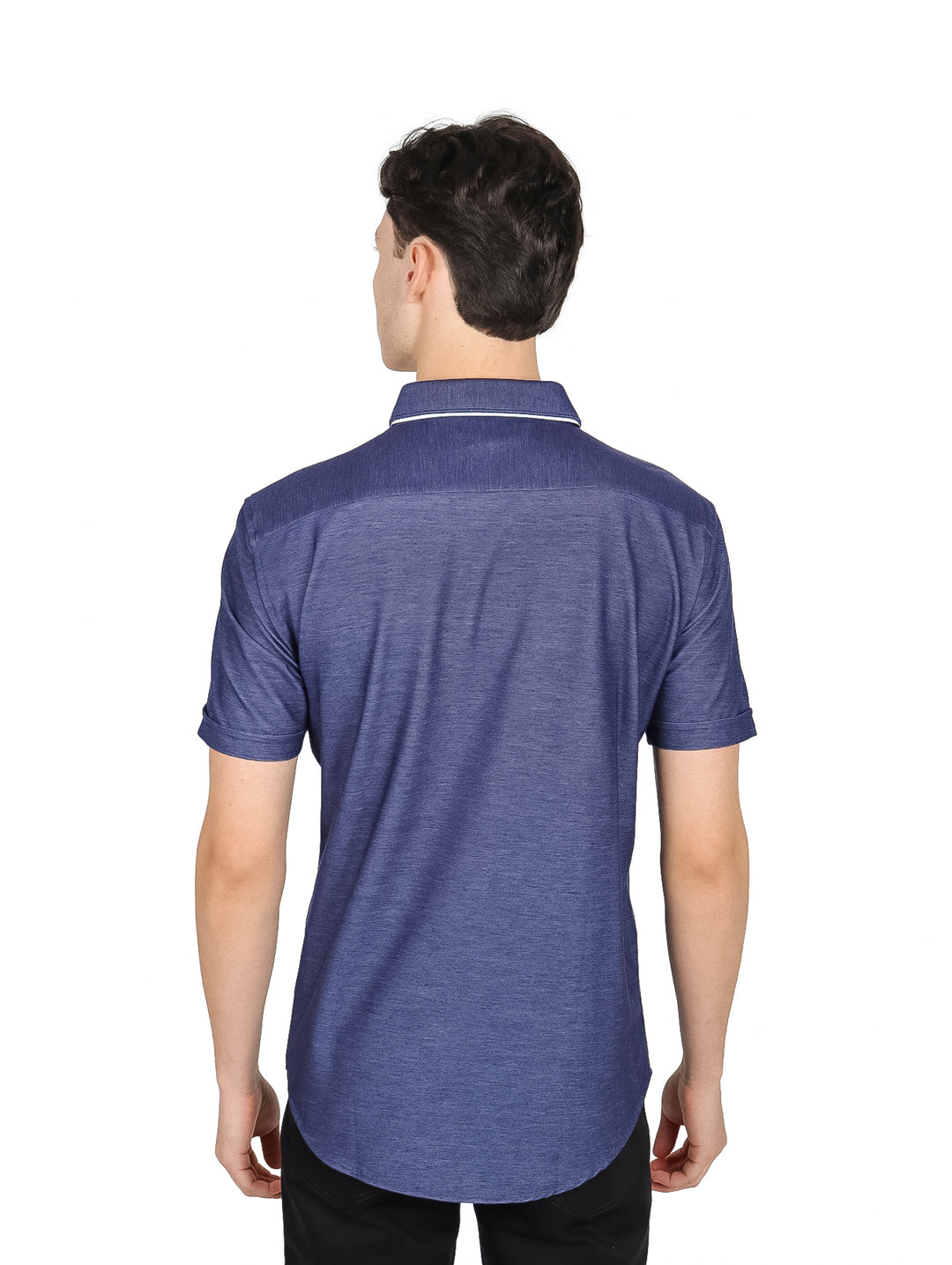 Camisa Varanasi Manga Corta Azul