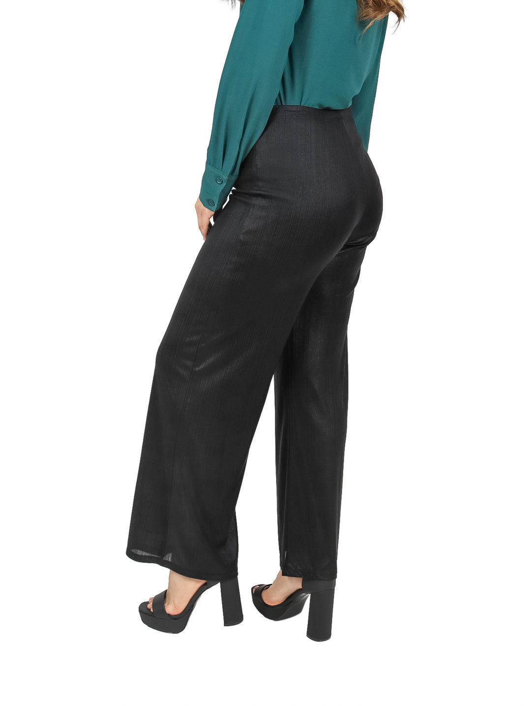 Pantalón Juliana Favela Lurex Negro para Mujer
