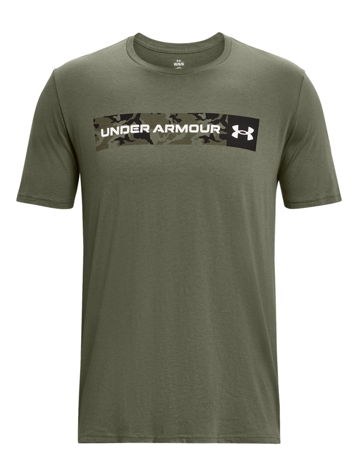 Playera Under Armour Camo Chest Stripe Verde para Hombre