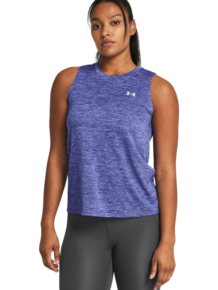 Under Armour Playera sin Mangas Tech Tank-Twist Celeste Mujer
