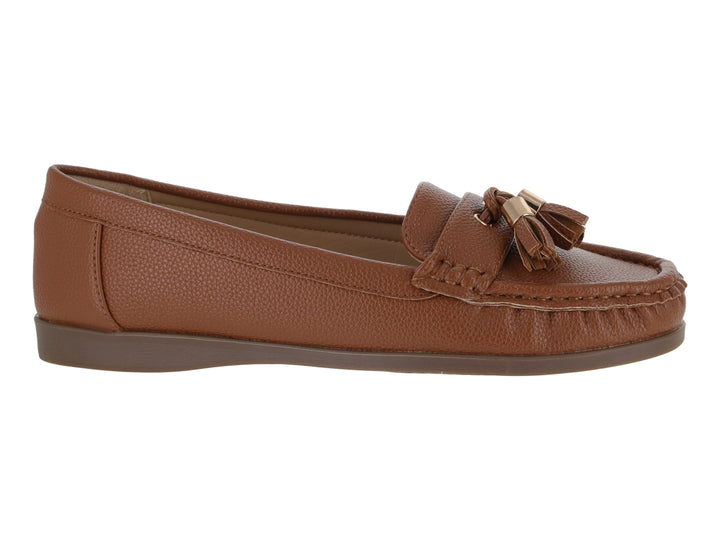 Zapatos Mocasín Driver Roze Color Camel para Mujer
