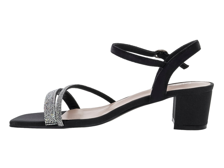 Sandalias de Tacón Cuadrado Roze Negro para Mujer