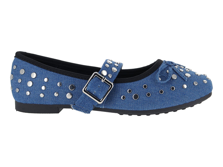 Zapatillas ROZE Flats Ballerina Jeans Azul para Mujer