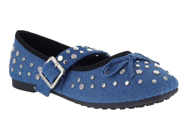Zapatillas ROZE Flats Ballerina Jeans Azul para Mujer