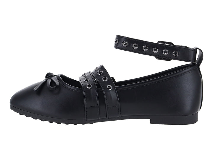 Zapatos Planos Mary Jane Roze Negro para Mujer