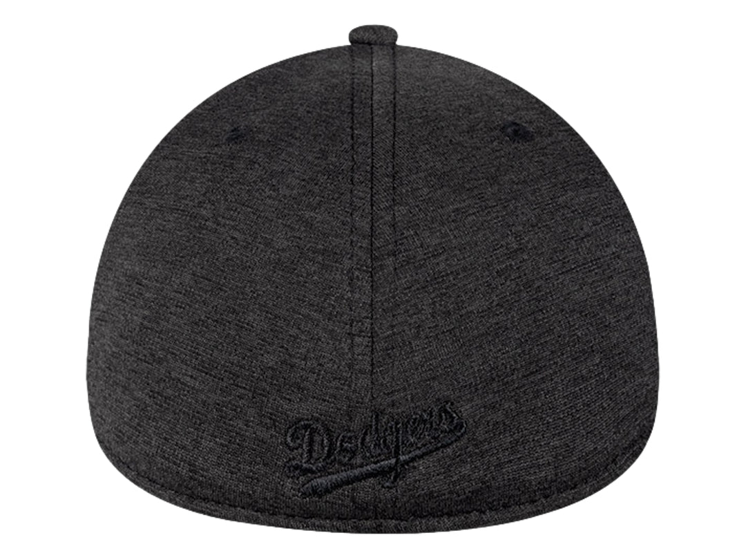 Gorra New Era color negro con logotipo de Los Angeles Dodgers bordado en tono sobre tono y visera curva.