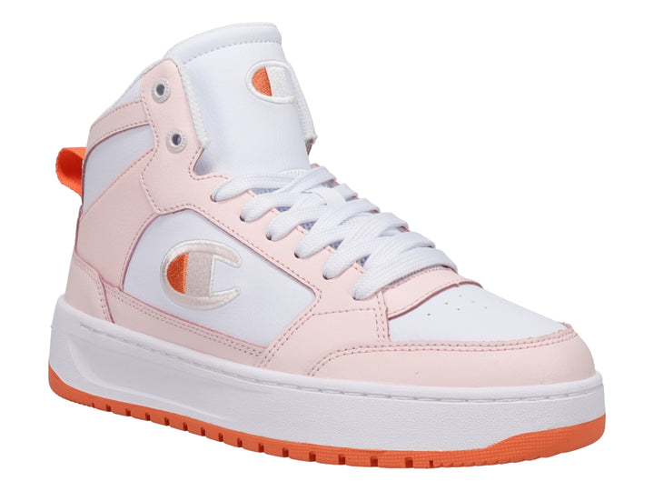 Tenis Champion Drome Hi Blanco y Rosa para Mujer