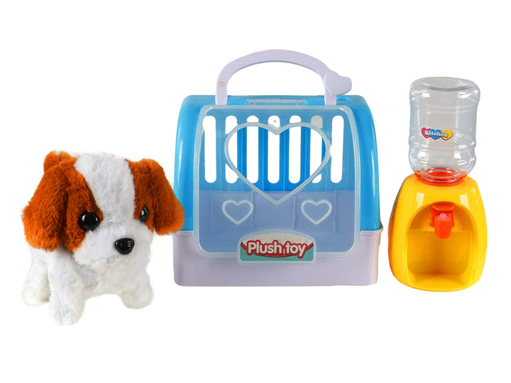 Set de perritos de peluche con accesorios en empaque transparente de la colección Lovely Pet.