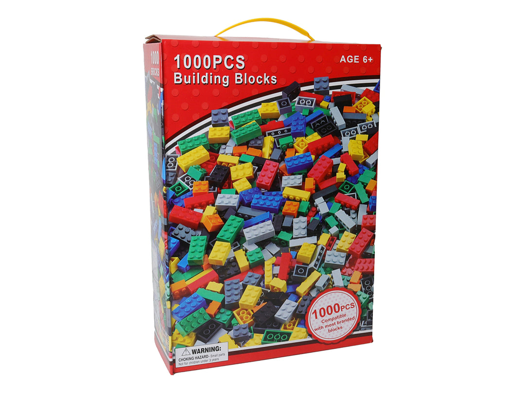 Caja de juguete Kelder Toys con 1000 piezas de bloques de construcción multicolores para niños.