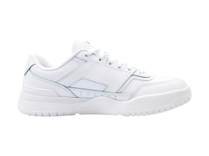 Tenis deportivos FILA de color blanco total con suela gruesa y cordones.