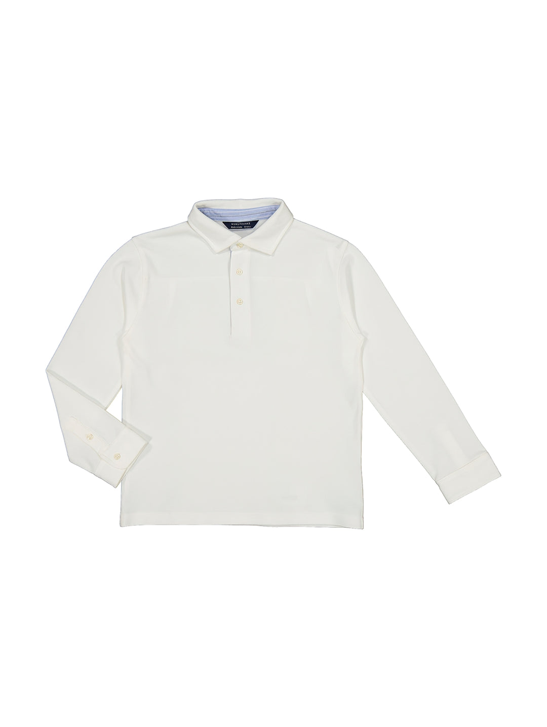 Polo de manga larga color nata para niño de la marca Mayoral.