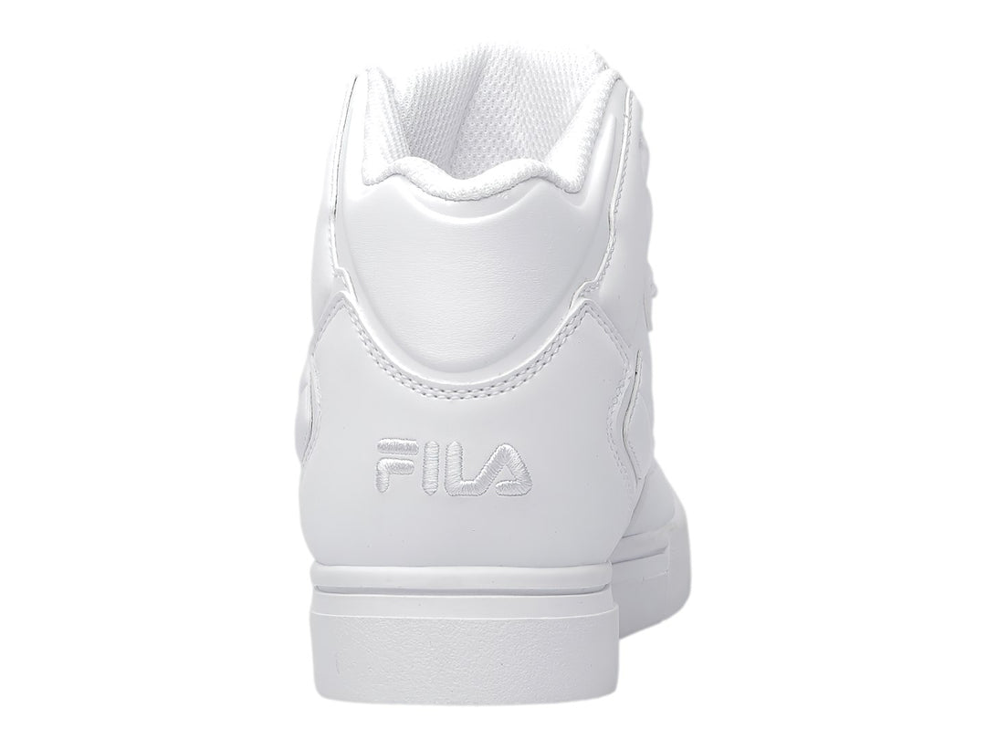 Tenis deportivos FILA de corte medio en color blanco total para niño.