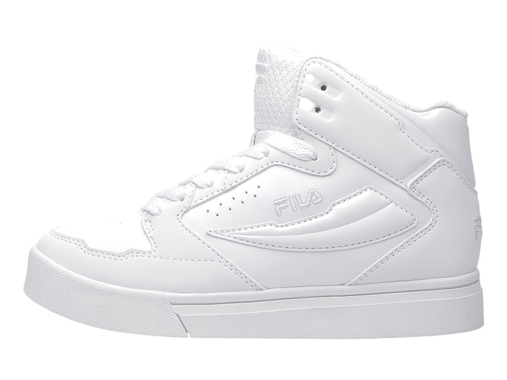 Tenis deportivos FILA de corte medio en color blanco total para niño.