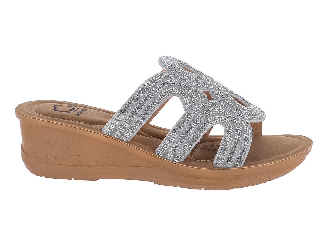 Sandalias de Plataforma Nomadas Color Plata para Mujer