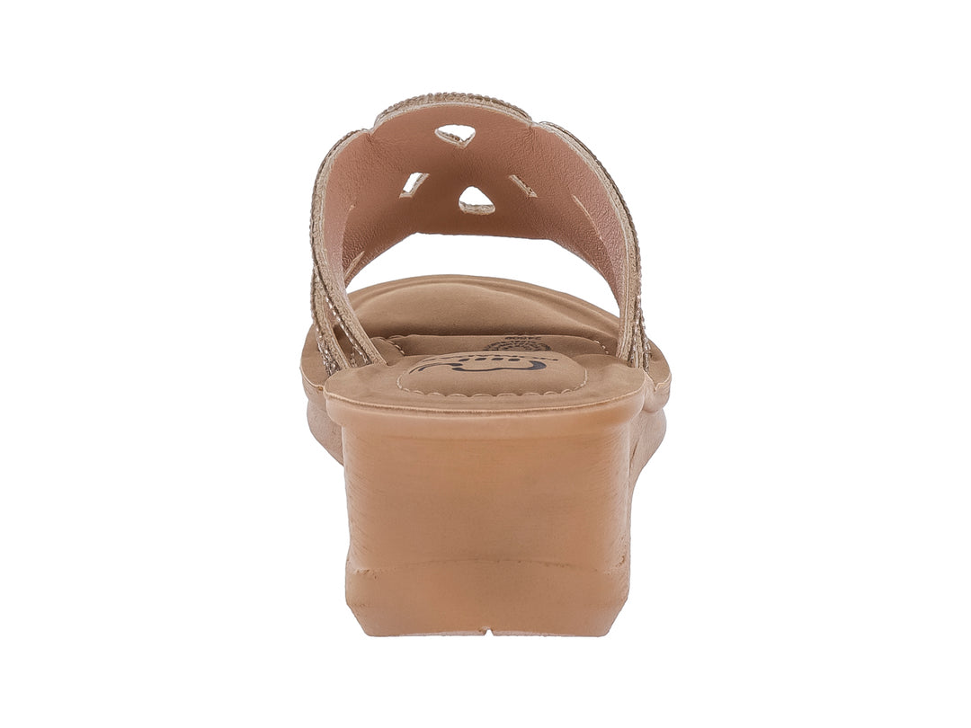 Sandalias Nomadas Oro con Plataforma para Mujer