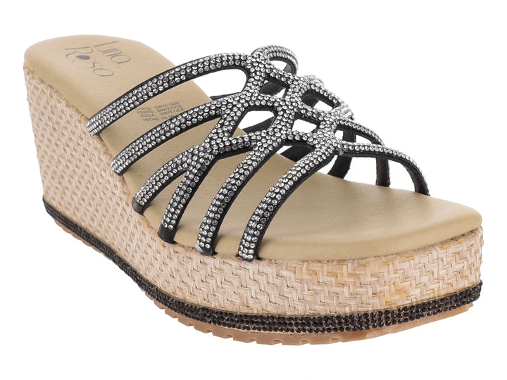 Sandalias Luna Rosa Negro y Plata para Mujer