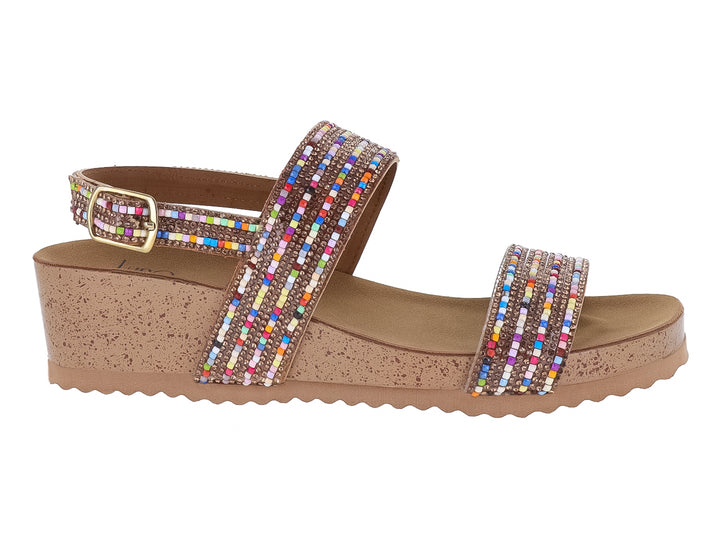 Sandalias de Plataforma Multicolor Luna Rosa para Mujer