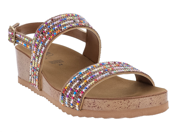Sandalias de Plataforma Multicolor Luna Rosa para Mujer