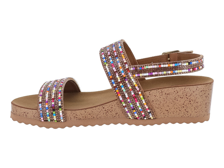 Sandalias de Plataforma Multicolor Luna Rosa para Mujer