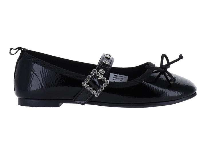 Zapatos Planos 4EVER de Charol Negro para Niña