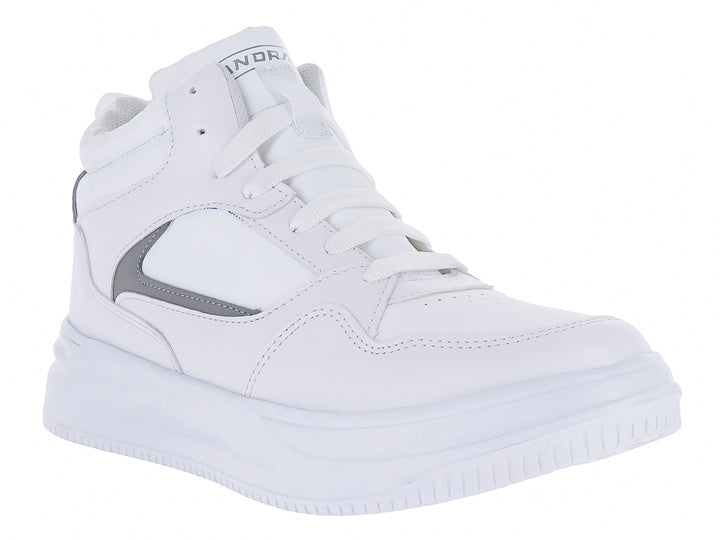 Tenis Andrax Casuales Blanco y Gris para Mujer