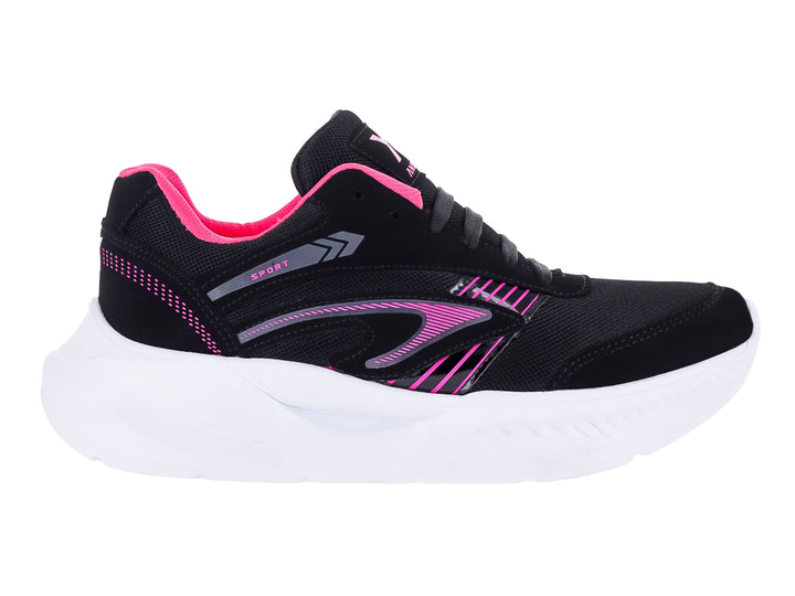 Tenis Casual Andrax Negro con Fucsia para Mujer